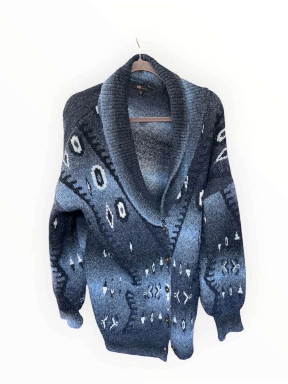 Frye Tribal Shawl Collar Longline Cardigan Sweater XL